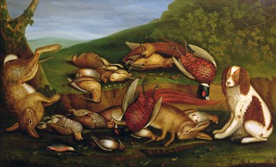 Le chien de chasse primé de M. R. Forrest et son gibier gagnant - John Reade